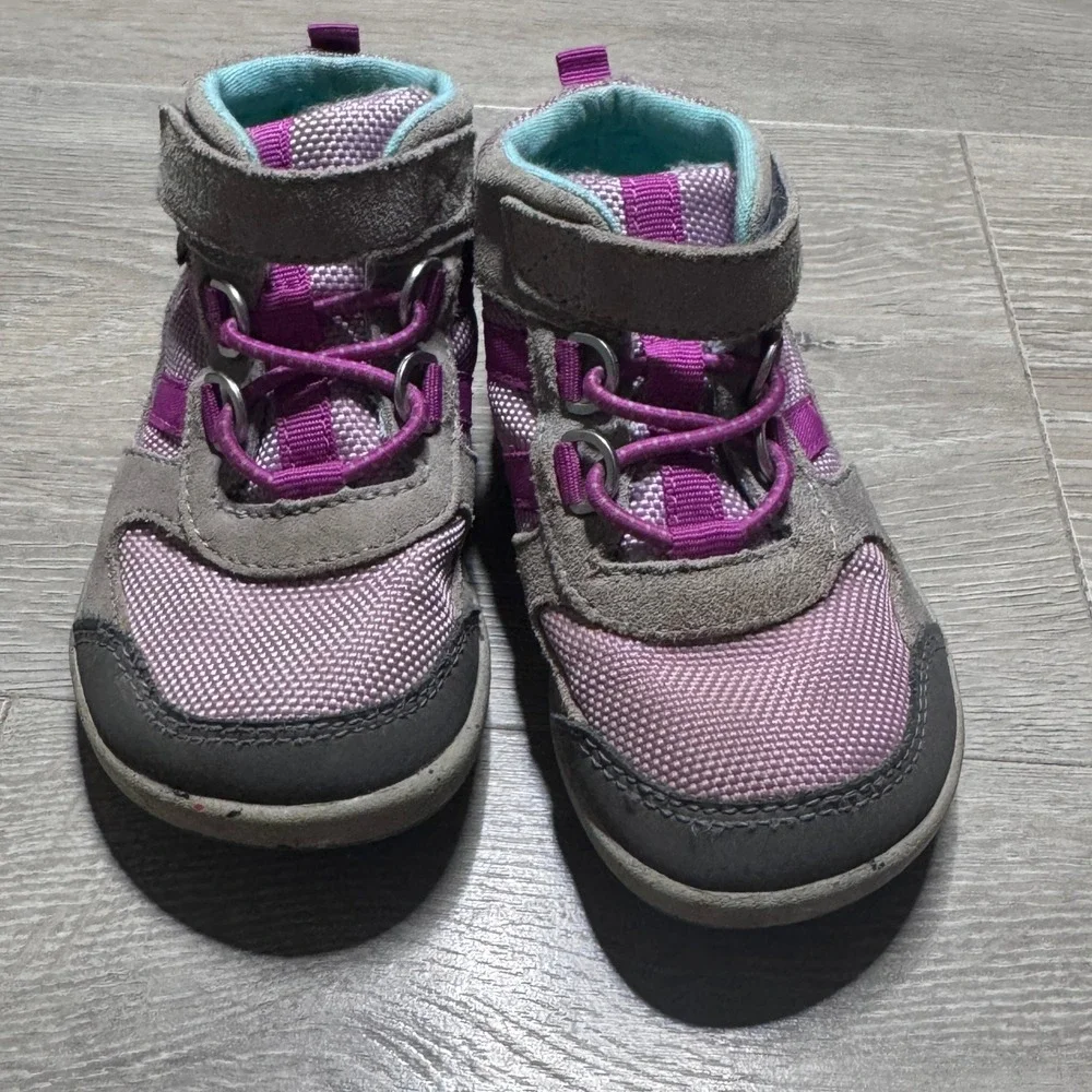 Merrell M-Bare St Ridge Jr Kids Hiking Boots Grey Pink ML162610 Size 7
